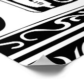 Letter D Middeleeuws Monogram Art Nouveau Poster (Hoek)