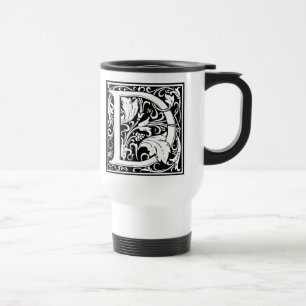 Letter D Middeleeuws Monogram Art Nouveau Reisbeker