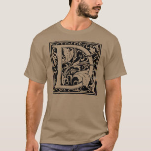 Letter D Middeleeuws Monogram Art Nouveau T-shirt