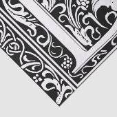 Letter D Middeleeuws Monogram Art Nouveau Tissuepapier (Detail)