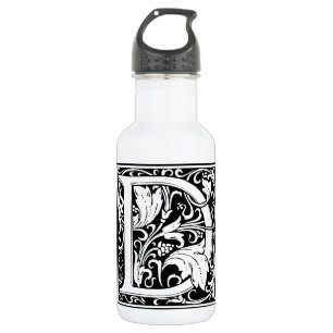 Letter D Middeleeuwse Monogram Art Nouveau Waterfles