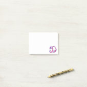 Letter D monogram post it notes (Op bureau)