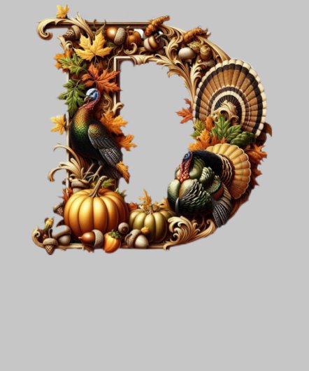 Letter D Thanksgiving style gift (Collier)