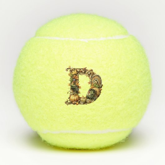Letter D Thanksgiving style gift  Tennisballen (Voorkant)