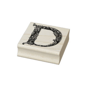Letter D Wood Art Rubber Stamp Rubberstempel