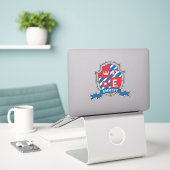Letter E aangepaste naam Emmett ridders crest Stic Sticker (Laptop op bureau)