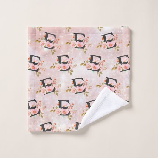 Letter E Bad Handdoek (Wasdoekje)