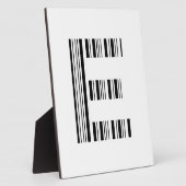 LETTER E BAR CODE Eerste Initiaal Barcodepatroon Fotoplaat (Zijkant)