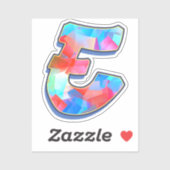 Letter E -  Color Mix Sticker (Vel)