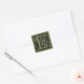 Letter E Eerste Letter Monogram Vierkante Sticker (Envelop)