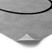 Letter E, Gothic Monogram Black Poster (Hoek)