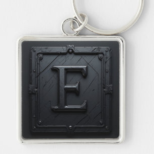 ⚔️ Letter E Gotische Monogramcadeau voor hem 🔑 Sleutelhanger