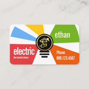 Letter-e Helder Elektrisch Licht Peertje Visitekaartje