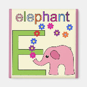 "Letter E" indien voor olifantenmagneet Magneet (Voorkant)