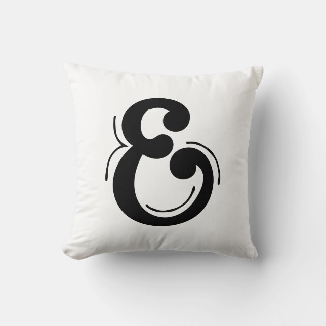 Letter E Initiaal Pillow Kussen (Voorkant)