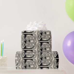 Letter E Keltische knoop  Monogram Cadeaupapier
