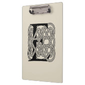 Letter E Keltische knoop  Monogram Klembord (Links)