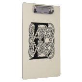 Letter E Keltische knoop  Monogram Klembord (Rechts)
