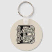 Letter E Keltische knoop  Monogram Sleutelhanger (Voorkant)