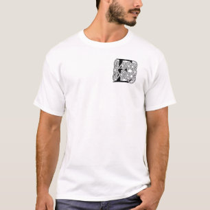Letter E Keltische knoop Monogram T-shirt