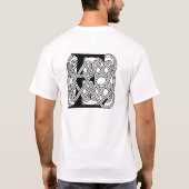 Letter E Keltische knoop  Monogram T-shirt (Achterkant)