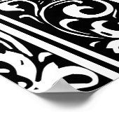 Letter E Medieval Monogram  Initiaal Poster (Hoek)