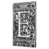 Letter E Middeleeuws Monogram Art Nouveau Klembord (Links)