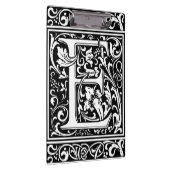 Letter E Middeleeuws Monogram Art Nouveau Klembord (Rechts)
