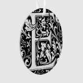 Letter E Middeleeuws Monogram Art Nouveau Ornament (voorkant)