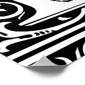 Letter E Middeleeuws Monogram Art Nouveau Poster (Hoek)