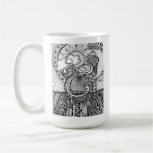 Letter E Mok, Art van Elizabeth Sampson Coffee Mok (Links)
