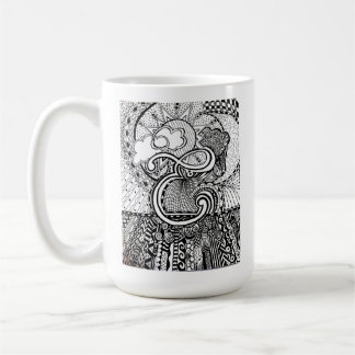 Letter E Mok, Art van Elizabeth Sampson Coffee Mok