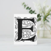 Letter E Monogram Briefkaart (Staand voorkant)
