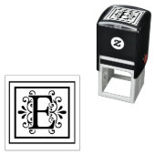 Letter E Monogram Zelfinktende Stempel (In situ)