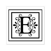 Letter E Monogram Zelfinktende Stempel (Design)