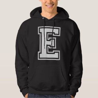 Letter E Name Initiaal Varsity Alphabet Monogram Hoodie