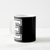Letter E Name Initiaal Varsity Alphabet Monogram Koffiemok (Voorkant links)