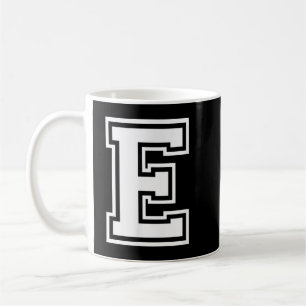 Letter E Name Initiaal Varsity Alphabet Monogram Koffiemok