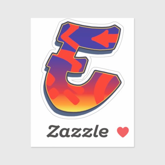 Letter E -  Night Sky Sticker (Vel)