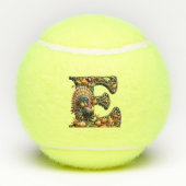 Letter E Thanksgiving style gift  Tennisballen (Achterkant)