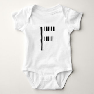 LETTER F BAR CODE Eerste Initiaal Barcodepatroon Romper