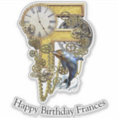 Letter F Birthday Customization Sticker (Voorkant)
