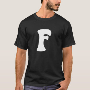 Letter F Capital Alphabet Team Groups Costume Matc T-shirt