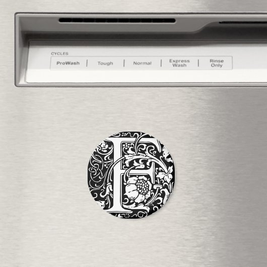 Letter F Medieval Monogram Initiaal Magneet (Insitu (Vaatwasser))