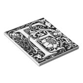 Letter F Medieval Monogram  Initiaal Notitieblok (Schuin)