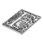 Letter F Medieval Monogram  Initiaal Notitieblok (Gedraaid)
