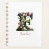 Letter F met Freesia's en Waterval Fantasy Flora Planner (Voorkant)