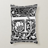 Letter F Middeleeuws Monogram Art Nouveau Accent Kussen (Voorkant(Verticaal))