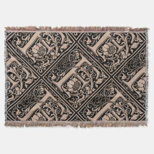 Letter F Middeleeuws Monogram Art Nouveau Deken