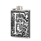 Letter F Middeleeuws Monogram Art Nouveau Heupfles (Links)